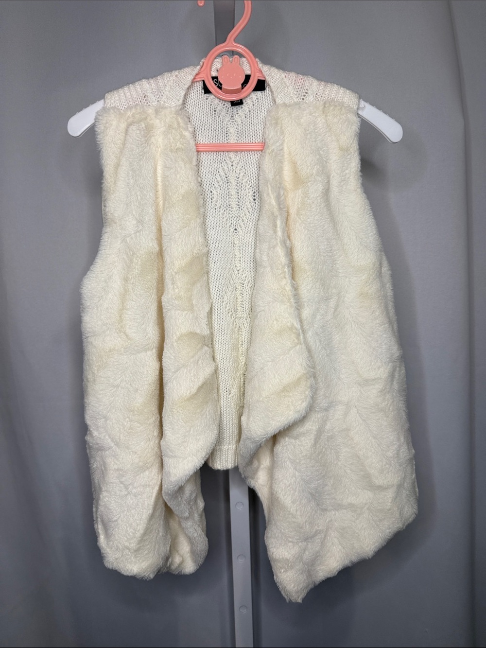 Kids Cream Faux Fur Vest - Cozy Layering Vest